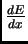$\frac{dE}{dx}$