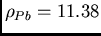 $\rho_{Pb}=11.38$